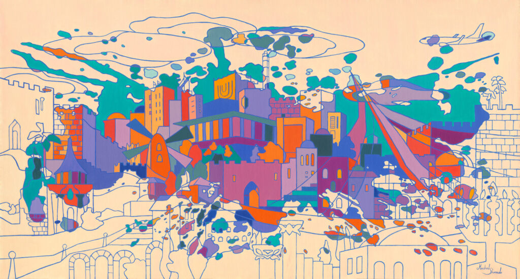 Jerusalem in a Splash of Color