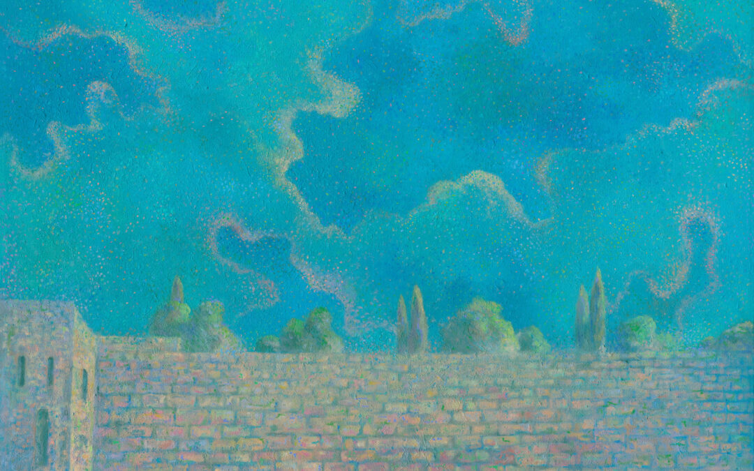 The Holiness Above – original Jerusalem, The Kotel painting by Israeli artist Michal Shmuel